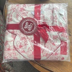 Red and White Floral Pajama Set